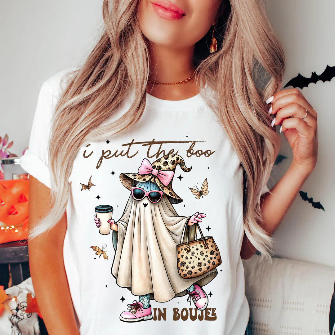 Clear Film Full Color Screen Print- I PUT THE BOO IN BOOJIE