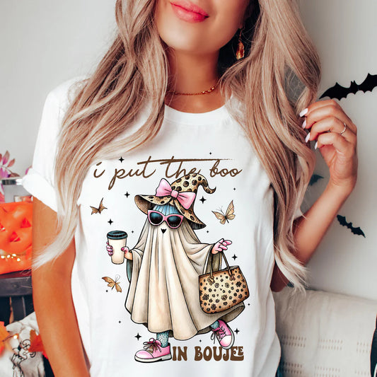 Clear Film Full Color Screen Print- I PUT THE BOO IN BOOJIE