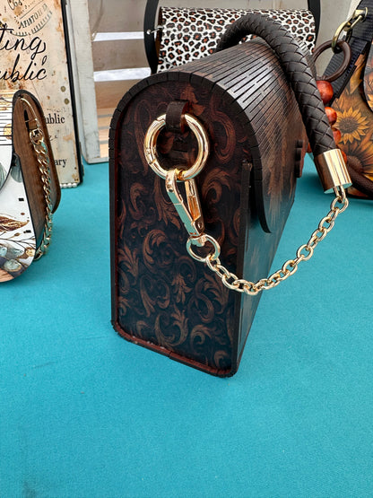 OOPS SUNFLOWER WOOD PURSE