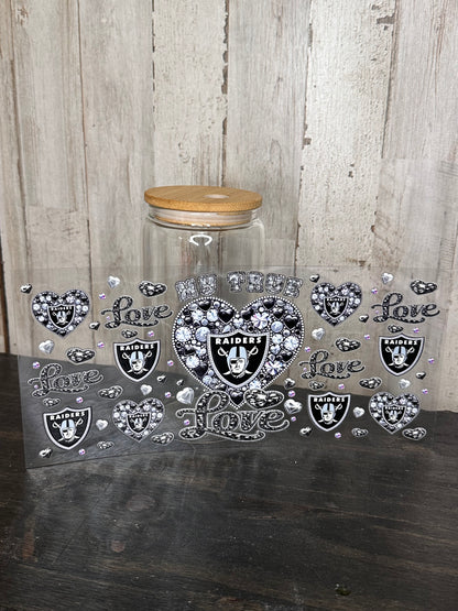 16 0z UV DTF DOUBLE SIDED Cup Wrap -LOVE FEMALE SPORTS TEAMS  (PICK TEAM)