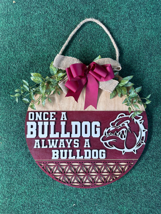ONCE A BULLDOG DOOR HANGER