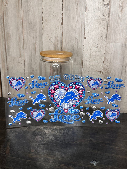 16 0z UV DTF DOUBLE SIDED Cup Wrap -LOVE FEMALE SPORTS TEAMS  (PICK TEAM)