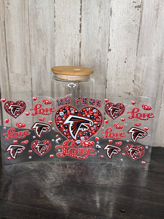 16 0z UV DTF DOUBLE SIDED Cup Wrap -LOVE FEMALE SPORTS TEAMS  (PICK TEAM)