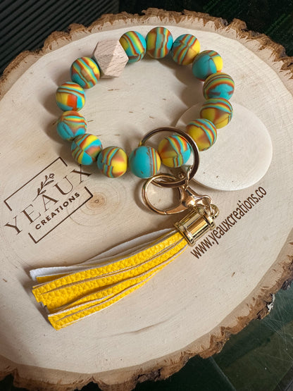 PERSONALIZED SILICONE KEYCHAIN BRACELET