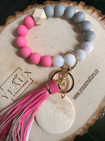 PERSONALIZED SILICONE KEYCHAIN BRACELET