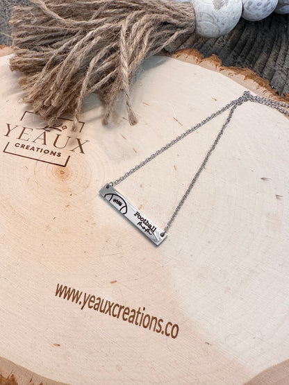 PERSONALIZED FLAT BAR SPORTS MOM NECKLACE