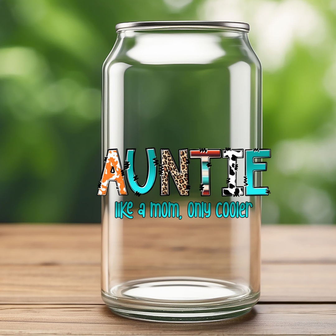 16 0z UV DTF Cup Decal- AUNTIE