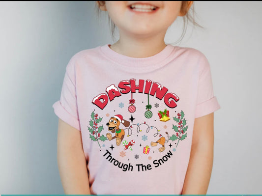 Clear Film Screen Print- Dashing Through The Snow