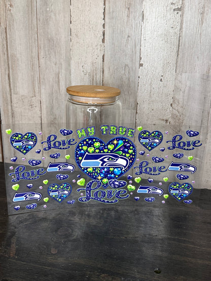 16 0z UV DTF DOUBLE SIDED Cup Wrap -LOVE FEMALE SPORTS TEAMS  (PICK TEAM)