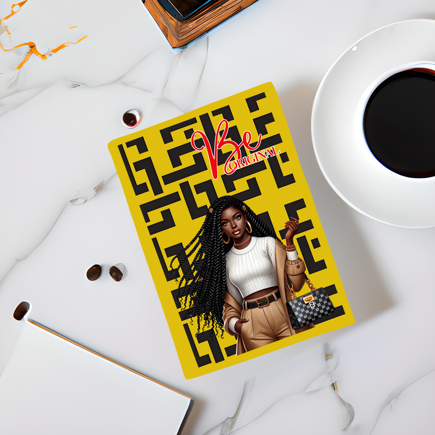 Journal Cover UV DTF- "ASHLEY" FEN FEN INSPIRED JOURNAL COVER