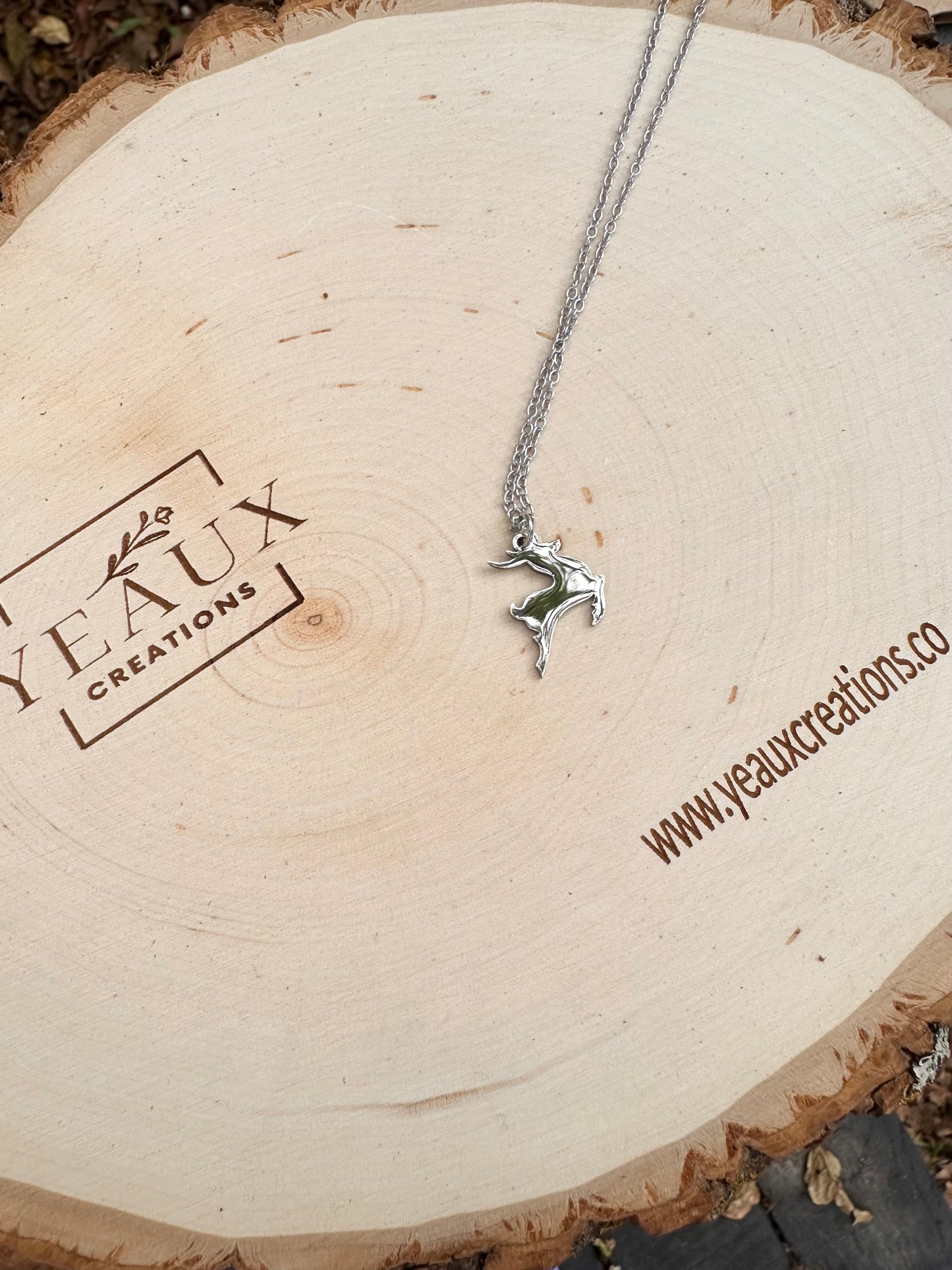 PERSONALIZED DEER NECKLACE