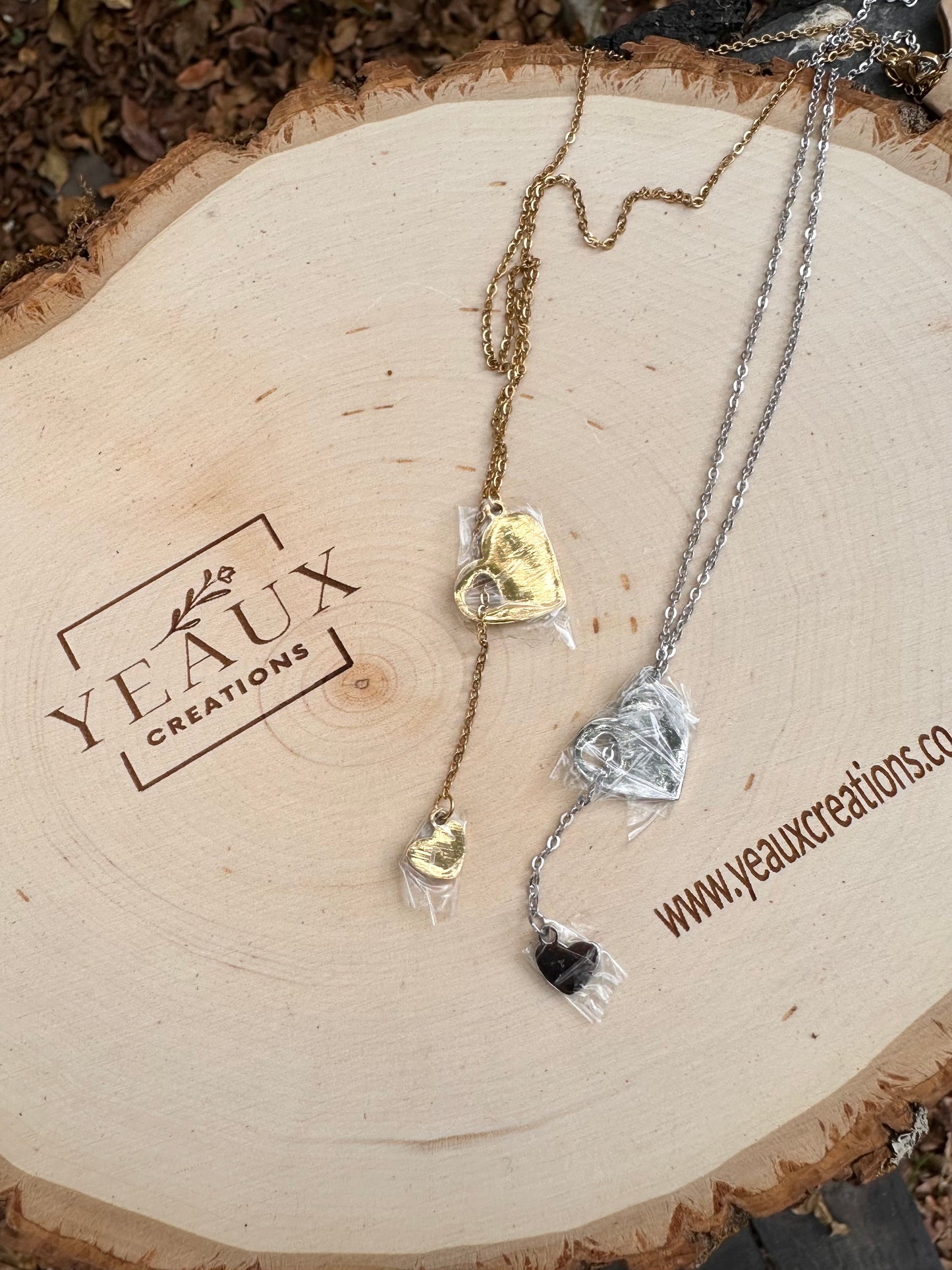 PERSONALIZED HEART DROP NECKLACE