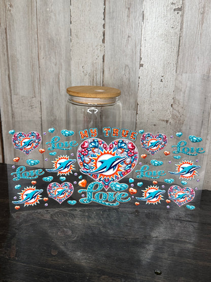 16 0z UV DTF DOUBLE SIDED Cup Wrap -LOVE FEMALE SPORTS TEAMS  (PICK TEAM)