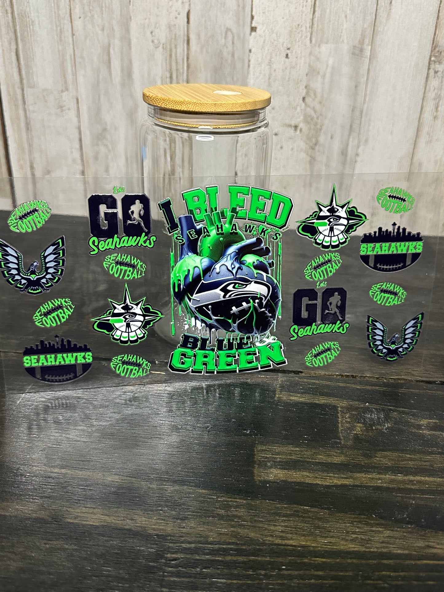 16 0z UV DTF DOUBLE SIDED Cup Wrap with Matching Lid Decal - SPORTS TEAMS (PICK TEAM)