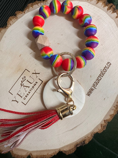 PERSONALIZED SILICONE KEYCHAIN BRACELET