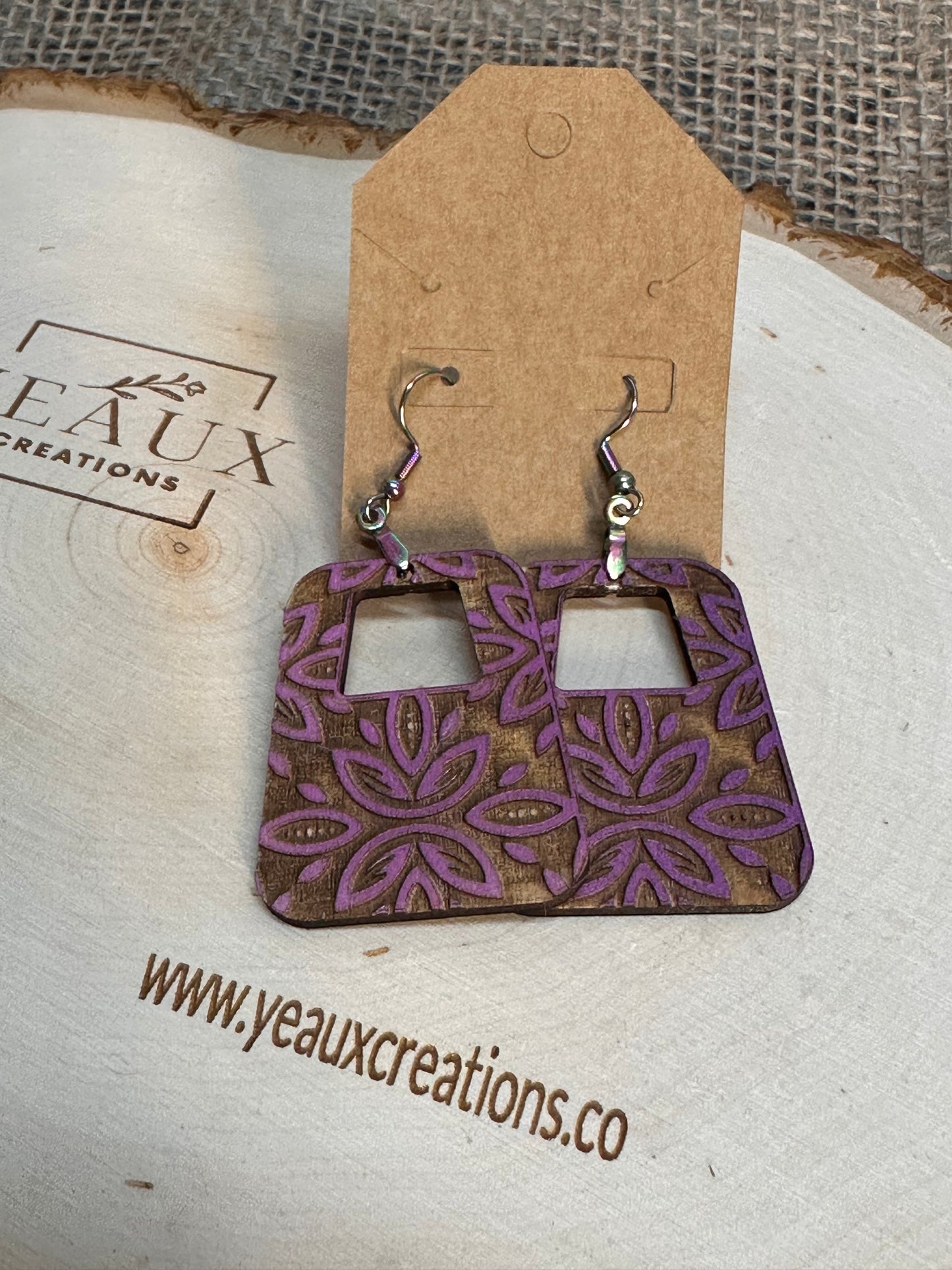 "BETTY" WOOD EARRINGS