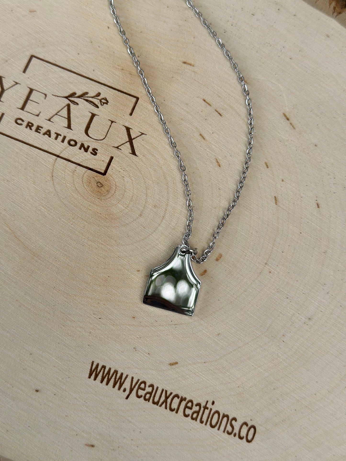 PERSONALIZED COW TAG NECKLACE