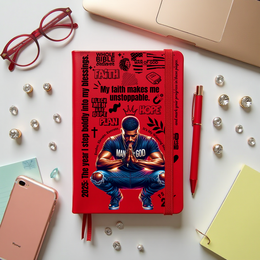 Journal Cover UV DTF- PRAYING MAN OF GOD