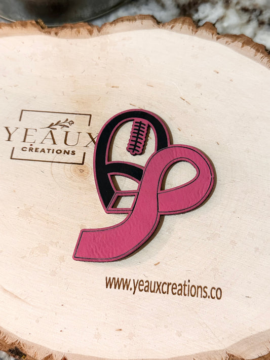 FOOTBALL BREAST CANCER RIBBON
