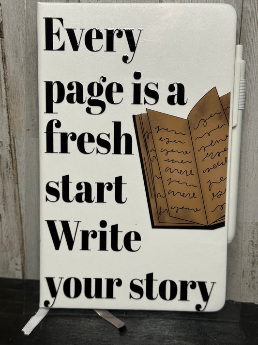 Journal Cover UV DTF- EVERY PAGE IS A FRESH START
