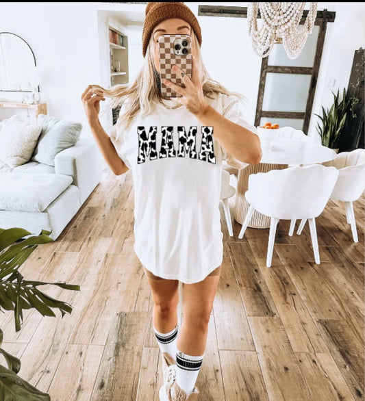 Single Color Screen Print -MAMA COW PRINT