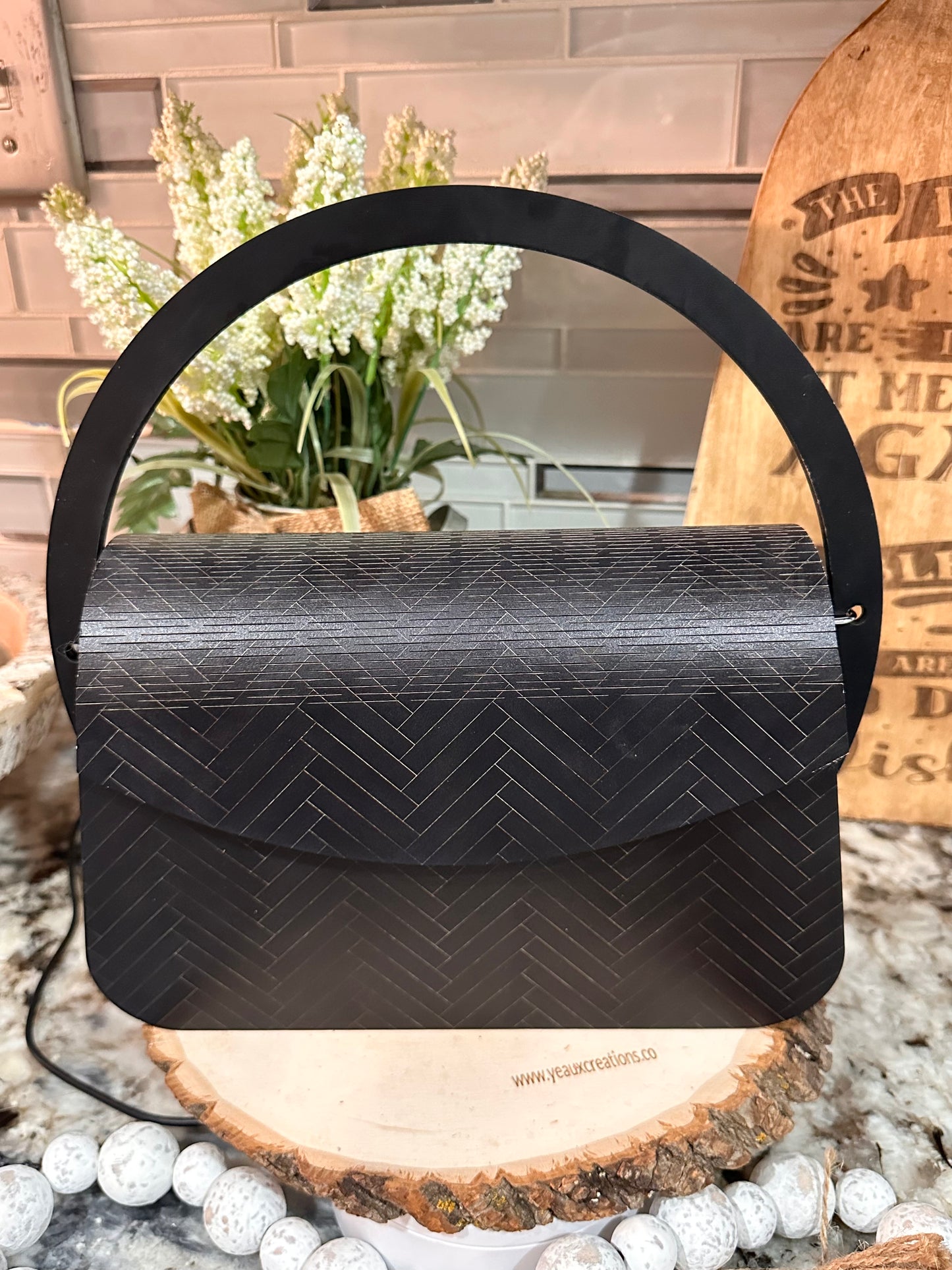 "RING OF FIRE" WOOD PURSE