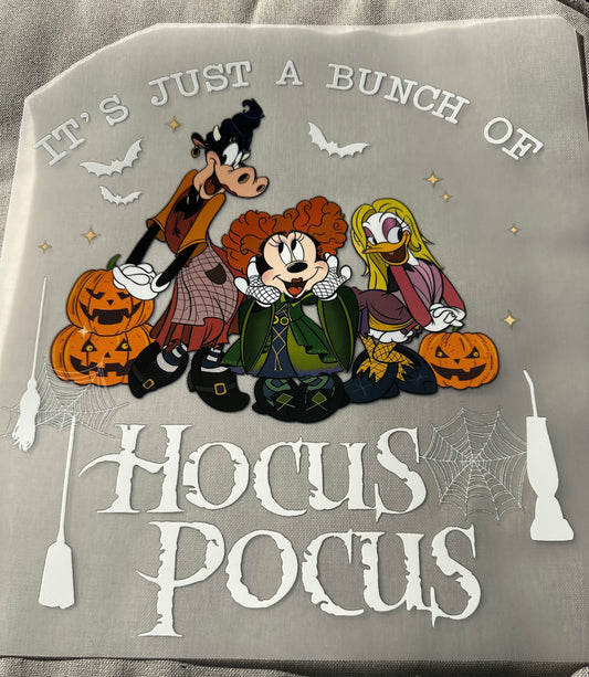 Full Color Screen Print Transfer- Just a Bunch of Hocus Pocus Disney