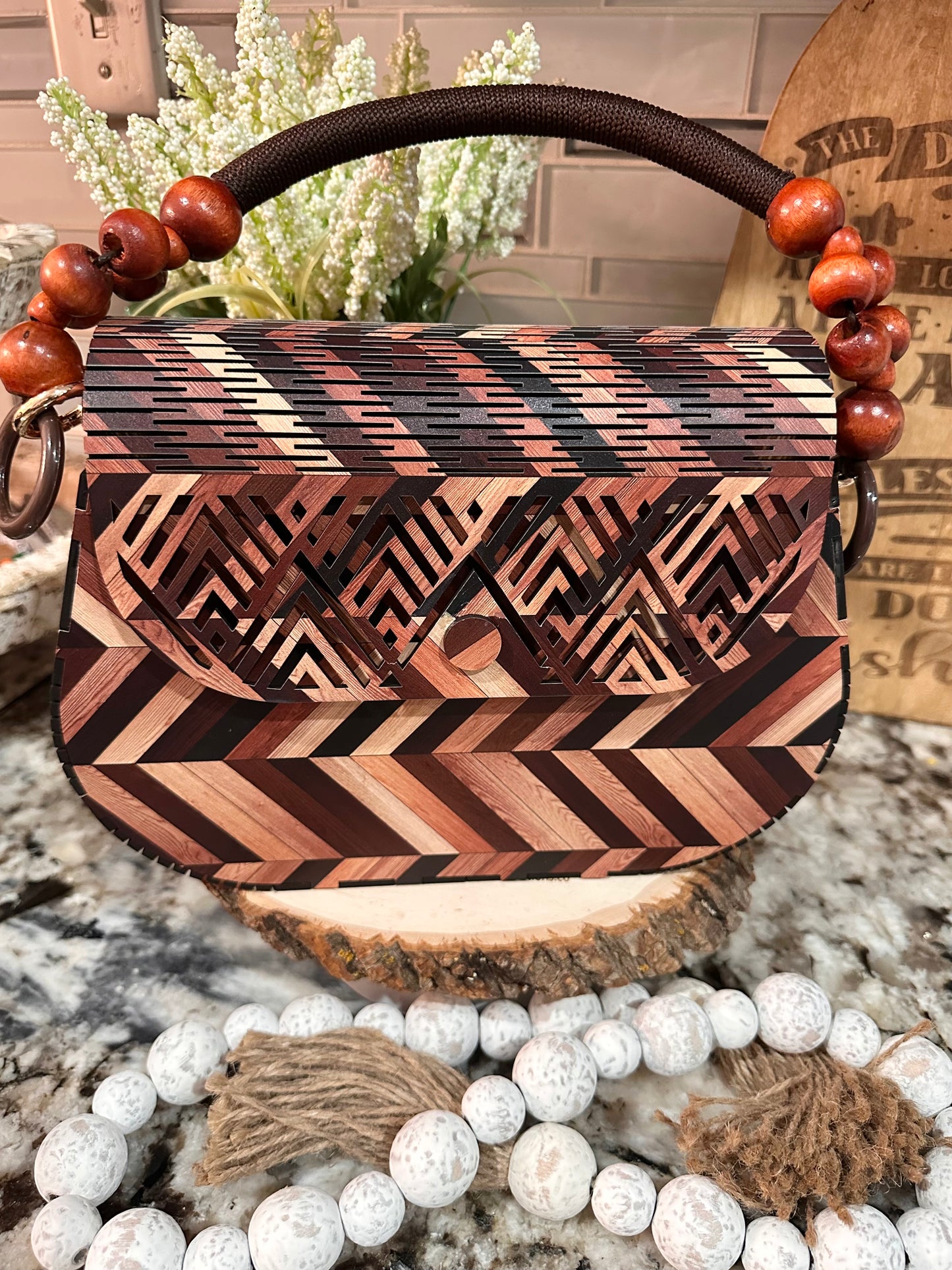 "JANET" WOOD PURSE