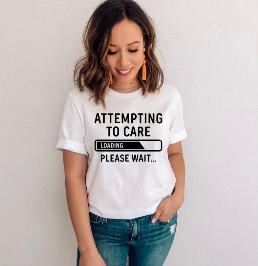 Single Color Screen Print -ATTEMPTING TO CARE