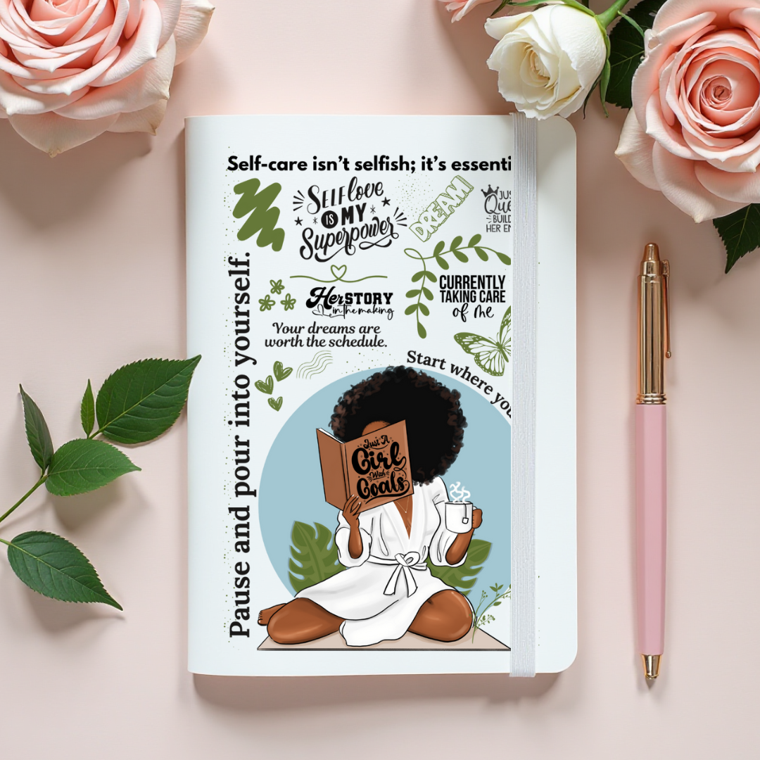 Journal Cover UV DTF- JUST A GIRL WITH GOALS