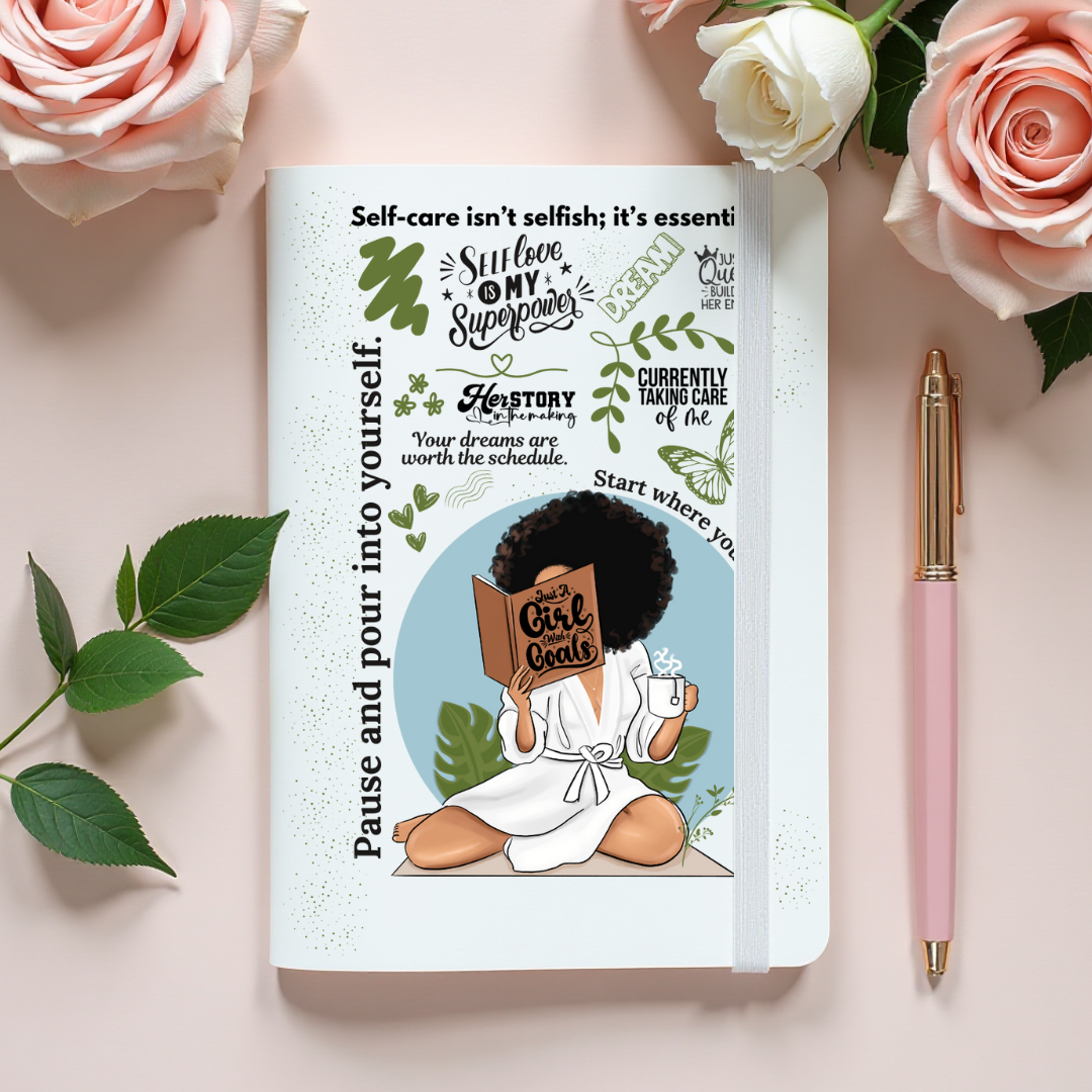 Journal Cover UV DTF- JUST A GIRL WITH GOALS