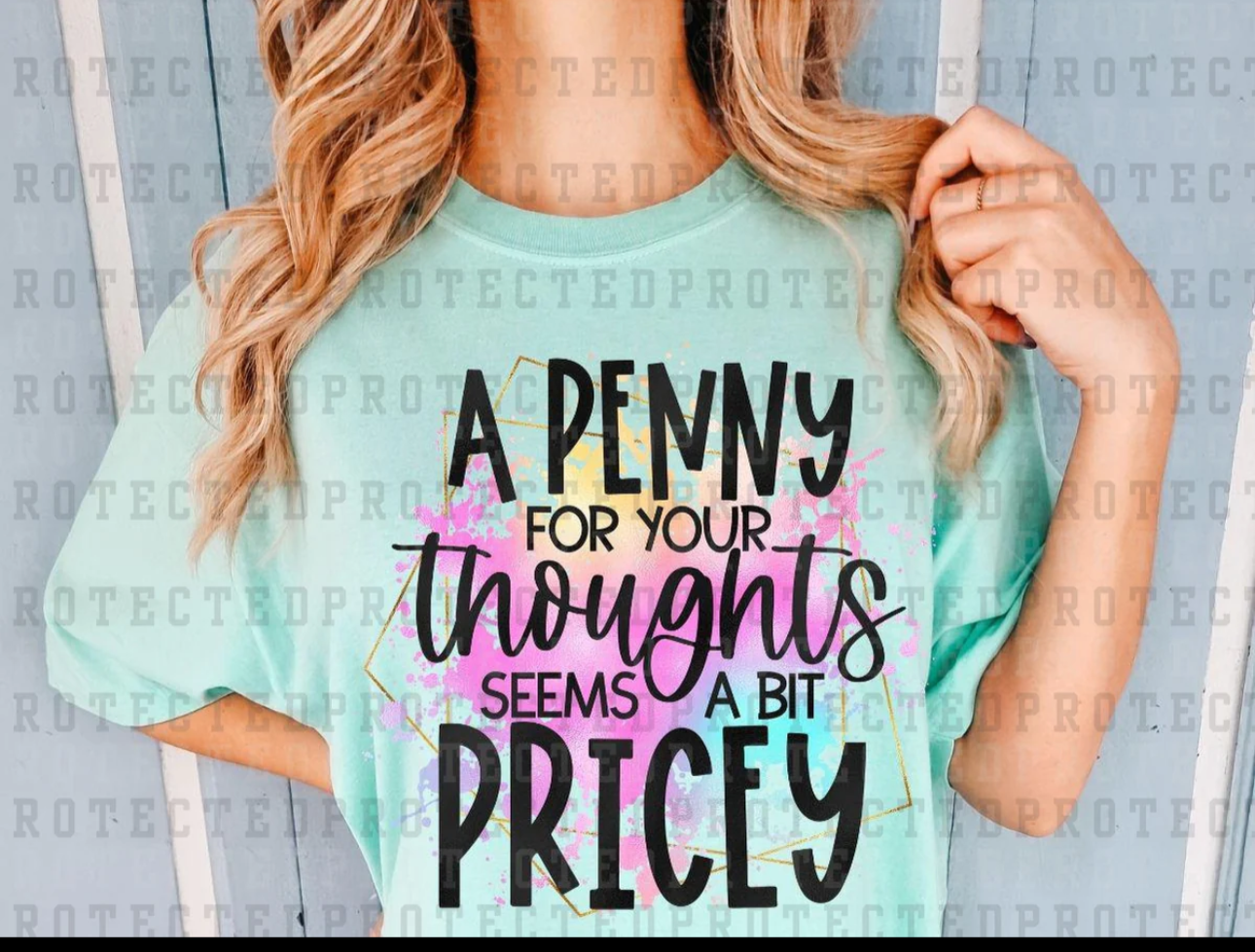 DTF Transfer-  A Penny For your Thoughts