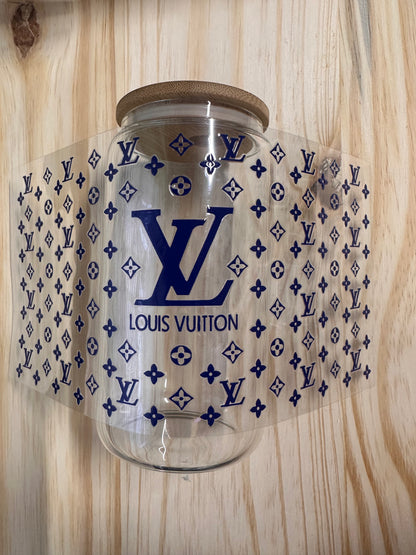 16 0z UV DTF Cup Wrap- LV (BLUE), DOUBLE SIDED