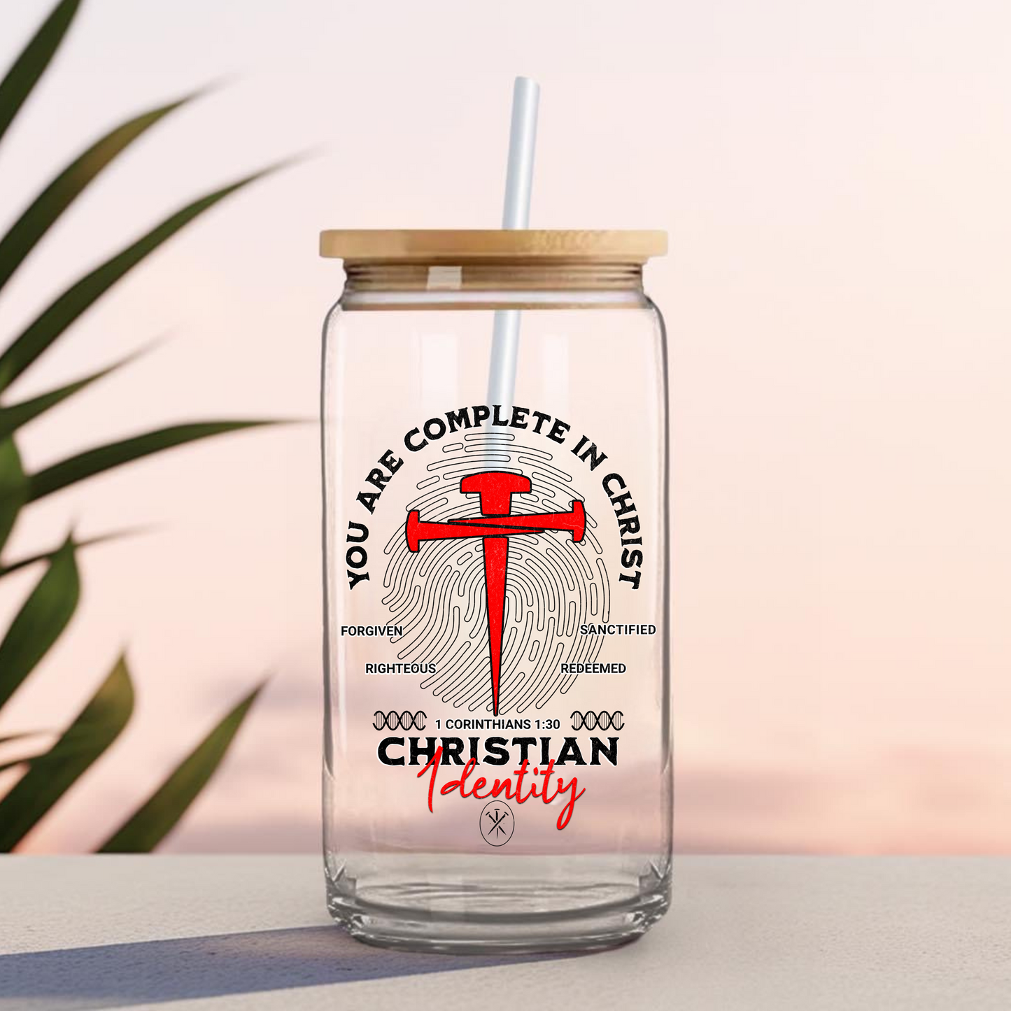 16 0z UV DTF Cup Decal- CHRISTIAN IDENTITY (DOUBLE SIDED)