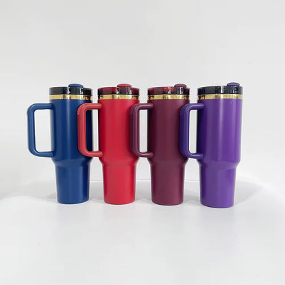 40 oz Double Walled Vacuum Insulated Stainless Steel- Gold Plated