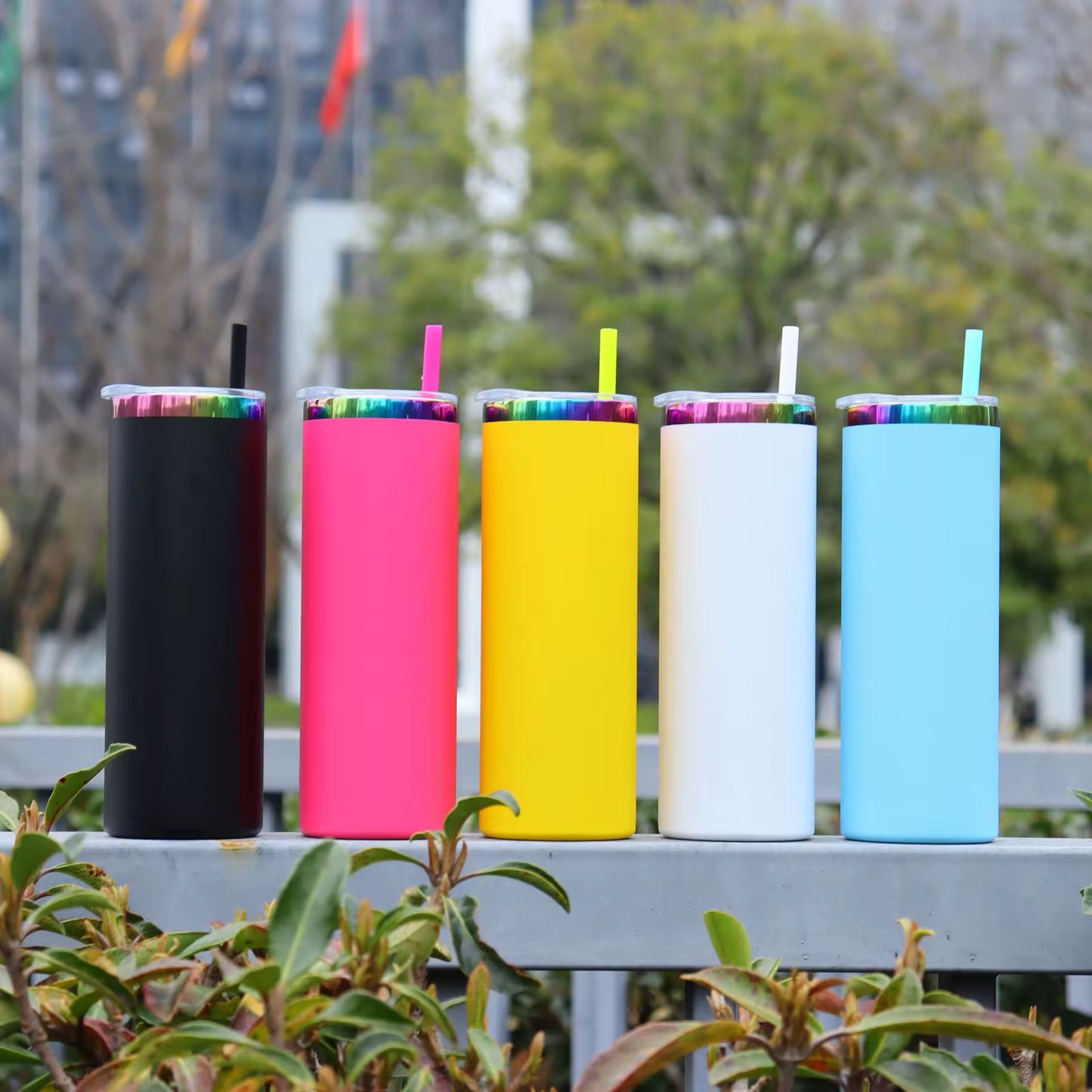 20 oz Double Walled Vacuum Insulated Stainless Steel- Rainbow Plated