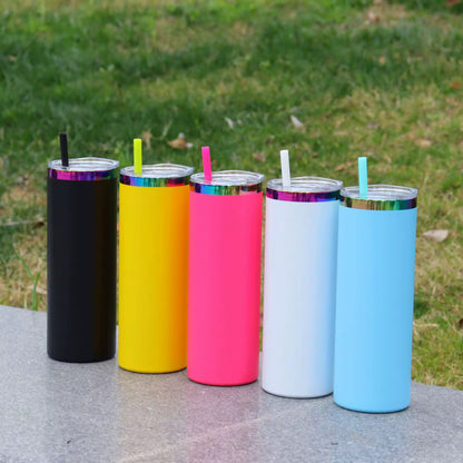 20 oz Double Walled Vacuum Insulated Stainless Steel- Rainbow Plated