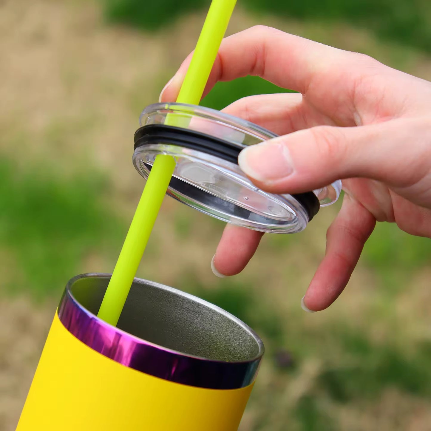 20 oz Double Walled Vacuum Insulated Stainless Steel- Rainbow Plated