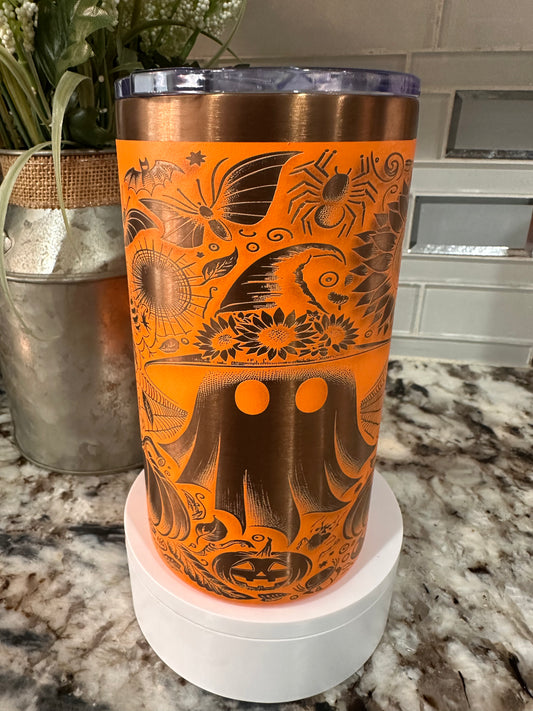 PEEK A BOO 20 oz  Stainless Steel Coffee Mug- Copper Plated, Double Walled Vacuum Insulated