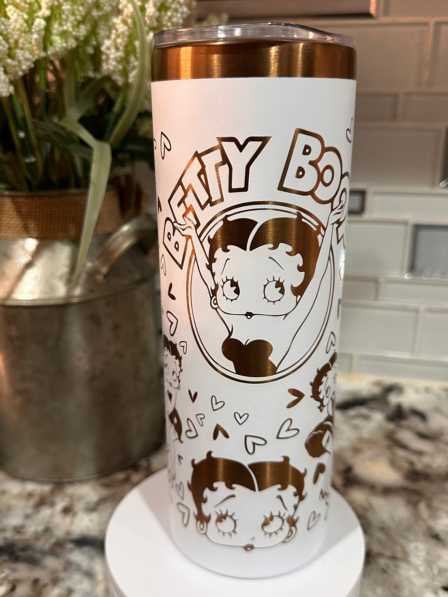 BETTY B 20 oz  Stainless Steel Tumbler- Copper Plated, Double Walled Vacuum Insulated