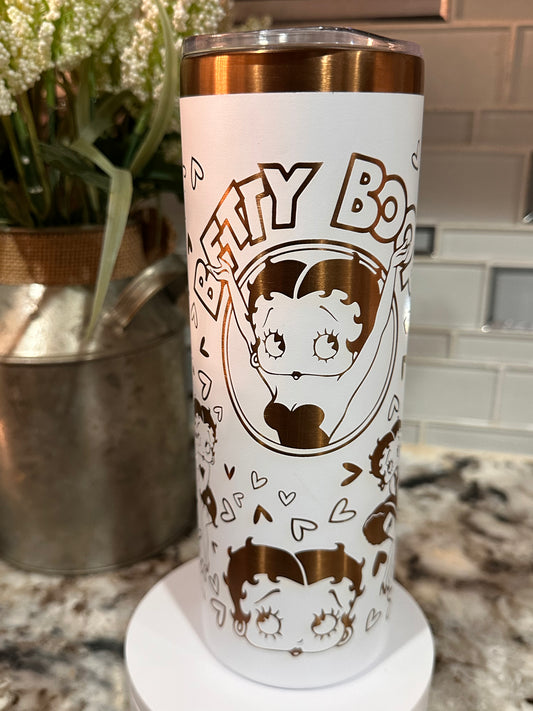 BETTY B 20 oz  Stainless Steel Tumbler- Copper Plated, Double Walled Vacuum Insulated