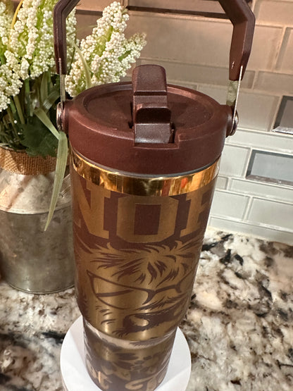 NOPE NOT TODAY 30 oz  Stainless Steel TUMBLER- GOLD Plated, Double Walled Vacuum Insulated