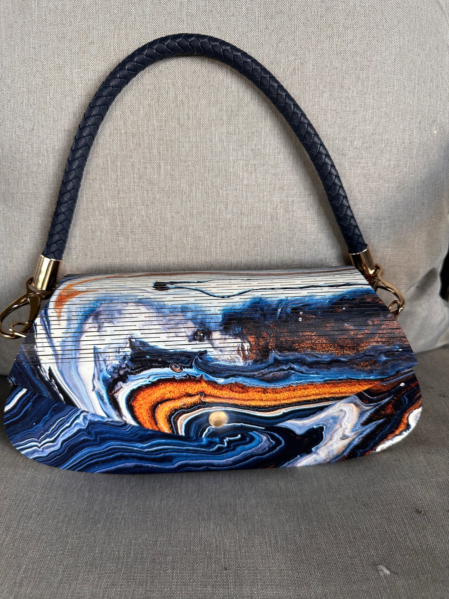 "THE YEAUX" WOOD PURSE
