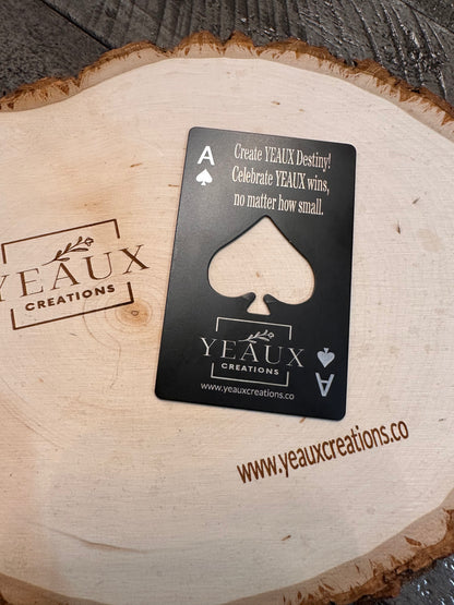 CUSTOM ACE OF SPADE BOTTLE OPENER
