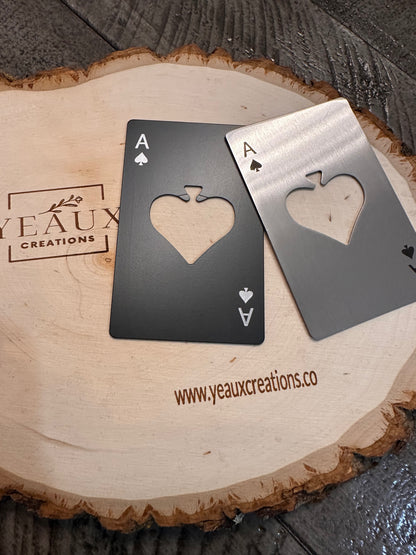 CUSTOM ACE OF SPADE BOTTLE OPENER