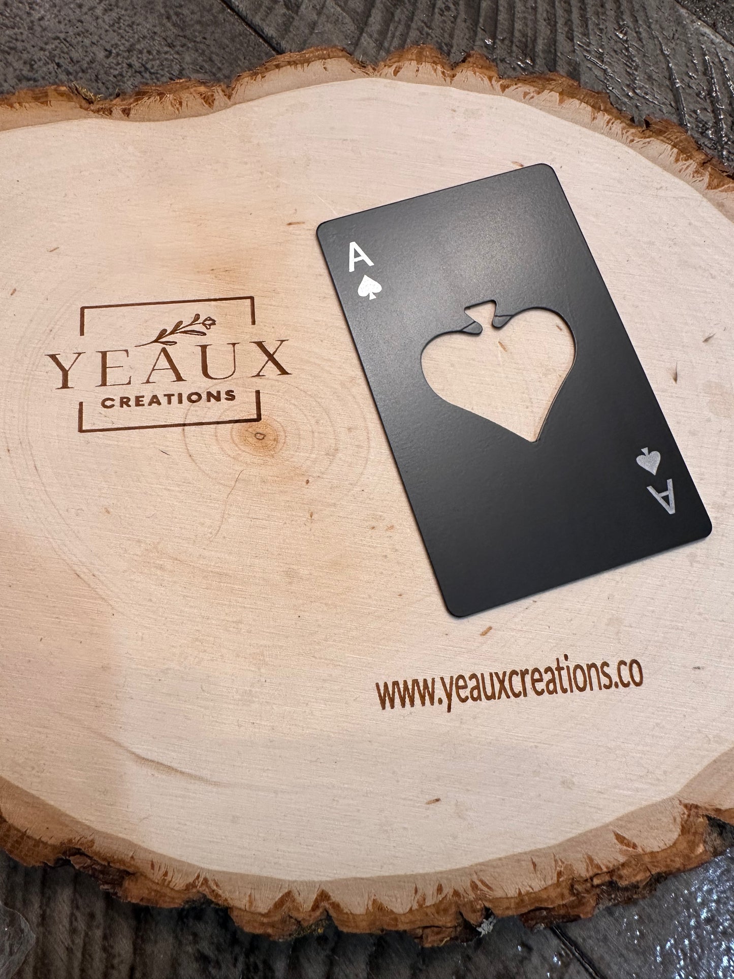 CUSTOM ACE OF SPADE BOTTLE OPENER