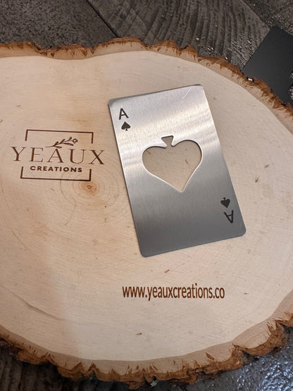 CUSTOM ACE OF SPADE BOTTLE OPENER