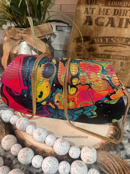 "THE YEAUX" WOOD PURSE