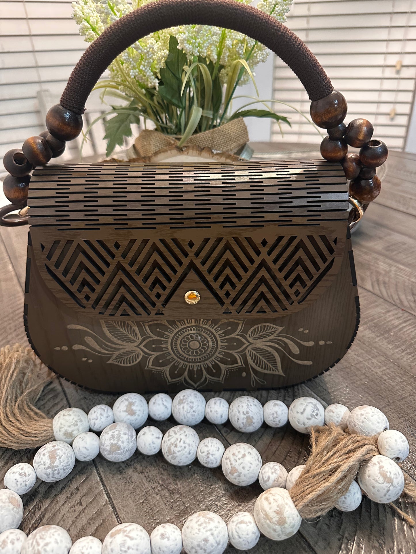 "JANET" WOOD PURSE