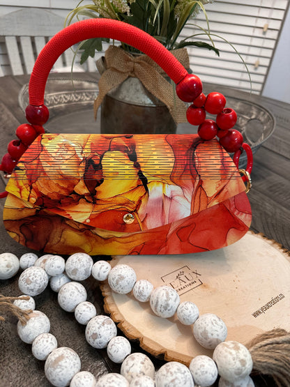 "THE YEAUX" WOOD PURSE